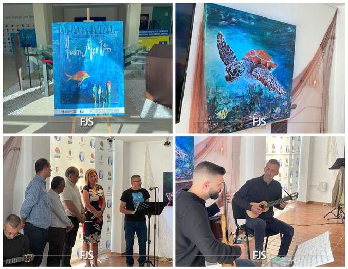 Collage de fotos de la inauguración de la exposición/Francisco Javier Santana.